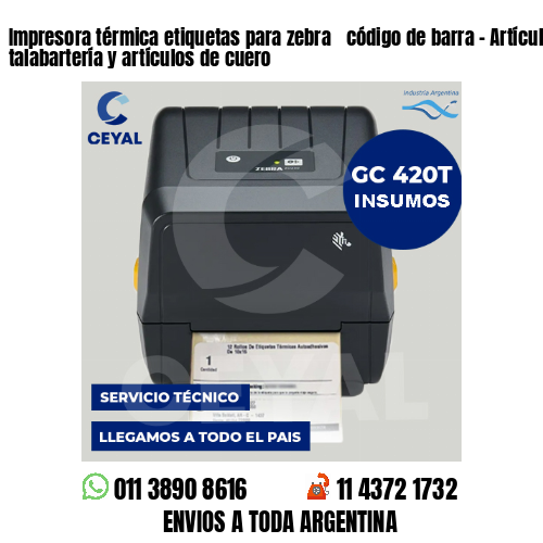 Impresora térmica etiquetas para zebra  código de barra – Artículos de talabartería y artículos de cuero